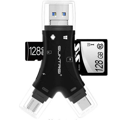 SUNTRSI SD Card USB 3.0 含 type c 讀卡機 適 iPhone iPad Android