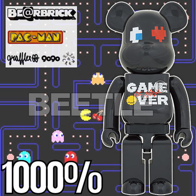 BEETLE BE@RBRICK PAC-MAN GRAFFLEX 9090 小精靈 聯名 庫柏力克熊 1000%