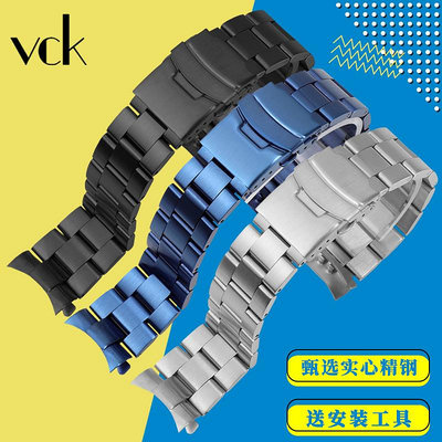 手錶帶 手錶帶鋼帶適配卡西歐MTP-1374/1375D/BEM-506/507金屬精鋼錶鏈男