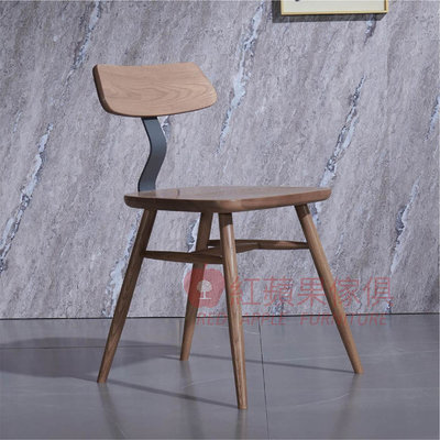 [紅蘋果傢俱] 實木家具 梣木系列 SMKH8002 火星岩餐椅 餐椅 椅子 北歐 簡約 設計 實木餐椅 實木椅