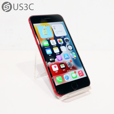【US3C-青海店】台灣公司貨 Apple iPhone SE 3代 128G 紅色 4.7吋 Touch ID 廣角鏡頭 二手手機 UCare保固6個月