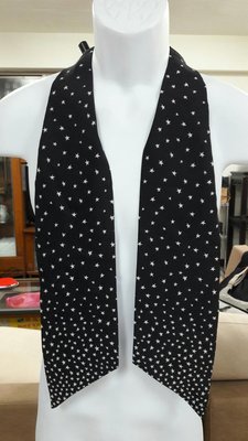 (全新未使用)agnes.b中性星星圖案領巾(G499)(法國製)