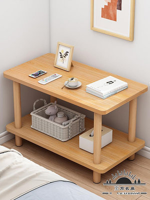 床頭柜置物架小茶幾現代簡約小型實木收納柜簡易臥室小柜子儲物柜.