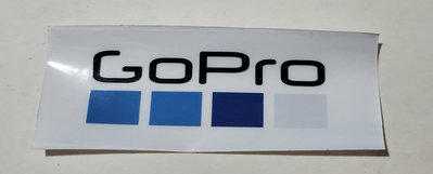 GoPro 貼紙 防水贴纸LOGO 抗UV  兩種款式   白底(2張)  尺寸:黑底10CM  白底10.1CM