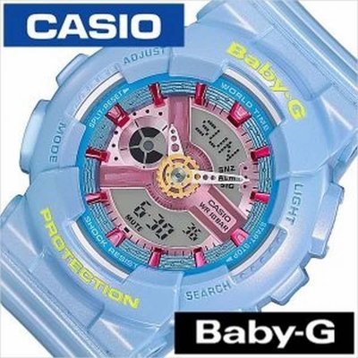 CASIO 手錶 BABY-G 超人氣 BA-110CA-2 A 珠光粉藍新妝扮CASIO公司貨BA-110