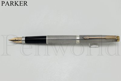 【早期】美國製 1990s PARKER派克 75型純銀鋼筆XF尖 (八成新)