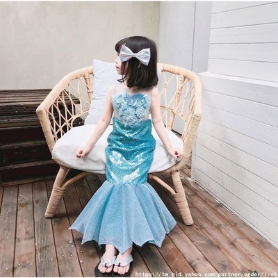 【熱賣下殺價】 禮服新款美人魚公主裙禮服裝造型服裝小魚仙表演服裝女童兒童連衣裙cosplay