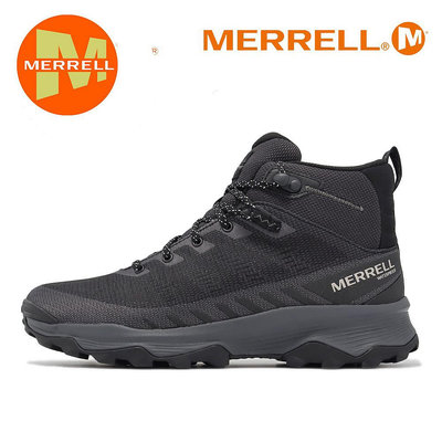大尺碼13號Merrell 登山鞋 Speed ECO Mid WP 男鞋 黑 灰 防水 抓地 郊山 ML037537