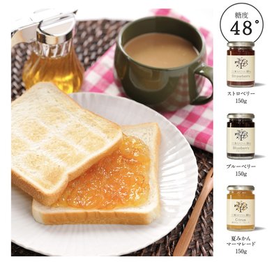 Mei 小舖☼預購 ！日本 パン職人のジャム 低糖 48度 果醬 草莓 藍莓 橘子 三種口味可選 約150g