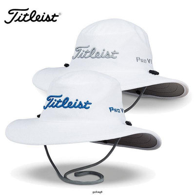 新品Titleist高爾夫球帽golf男士圓頂遮陽帽大帽簷防水漁夫帽子