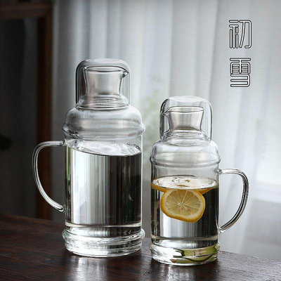 茶藝師 透明玻璃壺大容量冷水杯復古冷水壺大號2L耐高溫涼水壺高顏值水壺