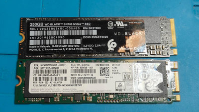 [二手良品] M.2 SSD 256GB GEN3、4，三星PM981、WD SN750、BC501、BG3，出清便宜賣！