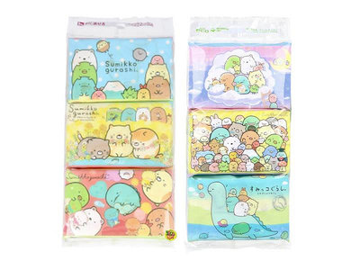 【JPGO】日本製 隨身包面紙組 袖珍包 8組(16枚)x6包入~角落生物  圖案隨機出貨#720