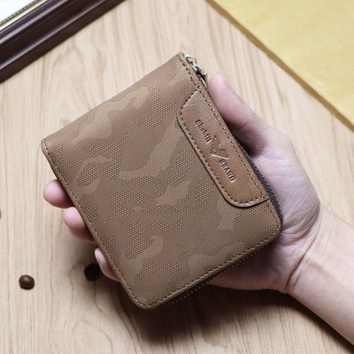 韓版時尚男士短款錢包 經典爆款橫款大容量拉鏈多卡位商務wallet