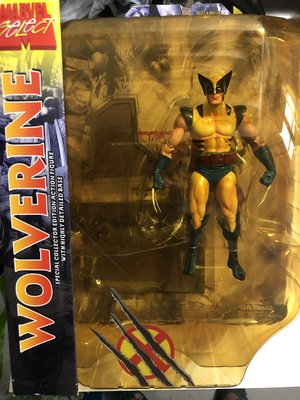Marvel Select 約6~7吋 X-MEN WOLVERINE X戰警 漫畫版黃色服裝金鋼狼