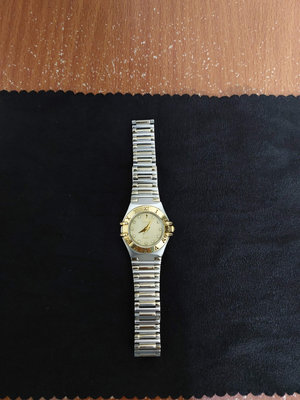 瑞士製 Nobel 諾貝爾 晶鑽 藍寶石水晶鏡面 羅馬數字 古著 腕錶 手錶
