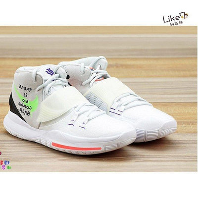 【正品】現貨 Nike Kyrie 6 EP 白灰 綠勾 夜光 厄文 籃球鞋 BQ46