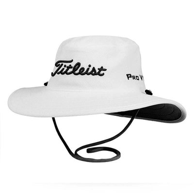 熱銷 新品Titleist高爾夫球帽golf男士圓頂遮陽帽大帽檐防水漁夫帽子 可開發票