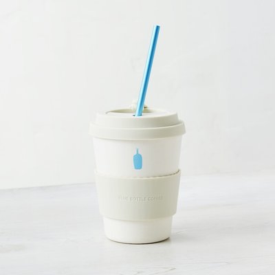 [台灣現貨] 藍瓶咖啡Blue Bottle Coffee - 環保隨行杯+吸管  一組 附贈藍瓶購物紙袋 文青好