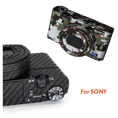 適用索尼RX100M3 M4 M5相機貼膜黑卡RX100M6 M7包保護貼紙皮紋ZV1