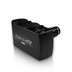 【鳥鵬電腦】aibo IP-C-AB431 AB431 車用USB點煙器擴充座(雙USB埠+雙點煙器) 3100mA 3.1A 車充轉USB