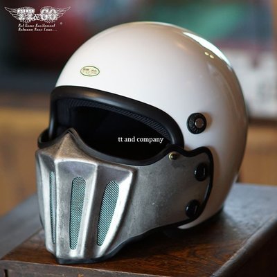 TSU日本代購 TT&amp;CO 摩托車巡航幽靈騎士復古 哈雷頭盔 多功能全盔 正品 MAD MASSK-J02 [鐵口罩]
