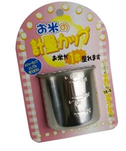 【蘇菲的美國小舖】日本 ECHO 304不銹鋼量米杯 不鏽鋼 量杯 180ml
