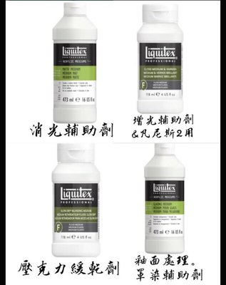 LIQUITEX 473ml 麗可得 消光輔助劑 增光輔助與凡尼斯2用 壓克力緩乾調合媒介 釉面處理 罩染輔助劑