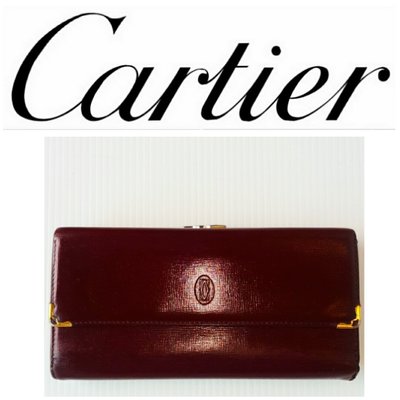 CARTIER 卡地亞 Must de Cartier 小牛皮 3折錢包 發財夾 長夾 零錢包$398 1元起標有LV