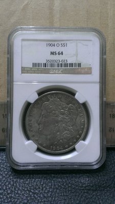 1904年 美國摩根銀幣 NGC MS64