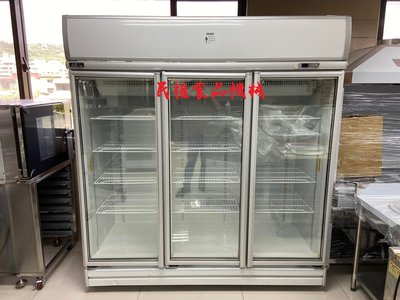 【民權食品機械】二手三門玻璃冷藏展示冰箱/西點冰箱