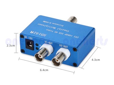 2路頻道單軸傳輸器 AHD TVI CVI 類比 二路複用器 同軸影像傳輸器 訊號擴充器 二路單軸傳輸器 抗干擾