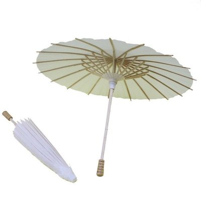12吋空白紙傘 DIY彩繪紙傘 直徑約30cm/一支入(促50) 白紙傘 DIY白色綿紙傘 空白傘 彩繪傘 表演傘