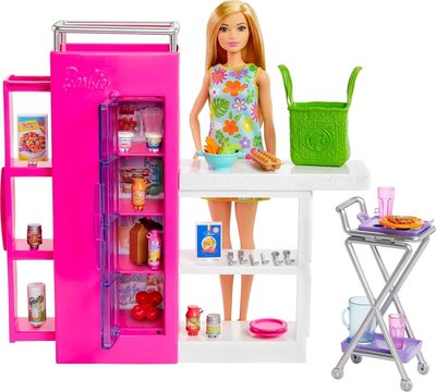 芭比夢幻食物儲存櫃遊戲組合 芭比 夢幻食物儲存櫃遊戲組合 Barbie 芭比娃娃 芭比洋娃娃 MATTEL 美泰兒