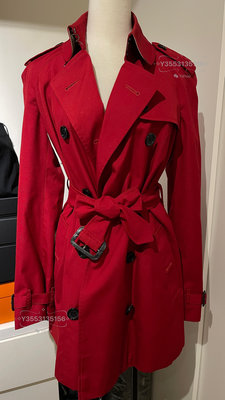 時尚萬歲 Burberry 超美紅色風衣外套
