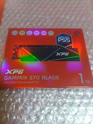 威剛ADATA XPG GAMMIX S70 BLADE 1TB PCIe 4.0 M.2 SSD