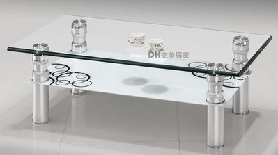 【DH】貨號Q18A《貝洛斯》白色玻璃造型大茶几˙質感一流˙簡約設計˙主要地區免運