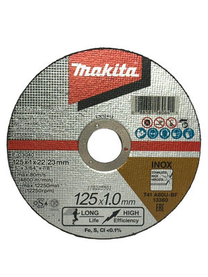 Makita 牧田 E-03040 白鐵用 切斷砂輪片 125X1X22.23mm 不鏽鋼切片 砂輪切片 一片