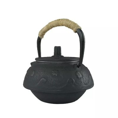 南部鐵壺 海鳥圖鐵壺 無塗層鑄鐵壺日本手工鐵壺 燒水鐵壺 （0.3L）468元