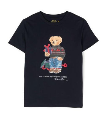 Ralph Lauren POLO 限量polo熊 青年款 印花 T恤 現貨 藍色 美國姐妹屋