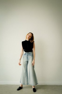 預購】日本連線CLANE夏20新入荷SECOND WIDE DENIM P/T丹寧復古高腰