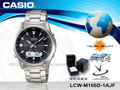 CASIO手錶專賣店 國隆 LCW-M100D-1A JF 電波時計紳士男錶 雙色_保固一年_開發票