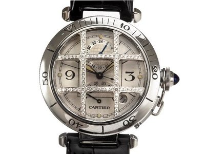 Cartier 卡地亞 Pasha 系列不銹鋼男用腕錶