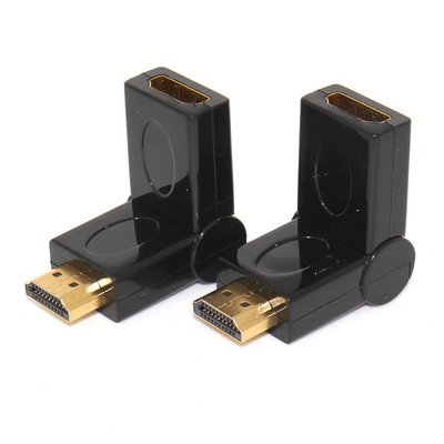 【牛牛小舖】HDMI轉接頭(鍍金) 公轉母 公對母 萬向轉換(90/180度) 180度旋轉頭