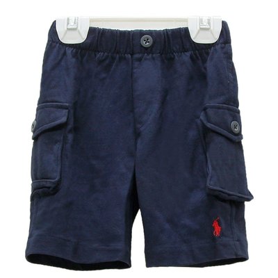 唯美主義~Ralph Lauren 男童小馬雙口袋短褲-深藍色899(12M)