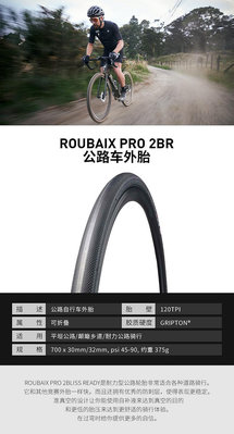 輪胎SPECIALIZED閃電 ROUBAIX PRO 2BR 準真空公路自行車外胎輪胎