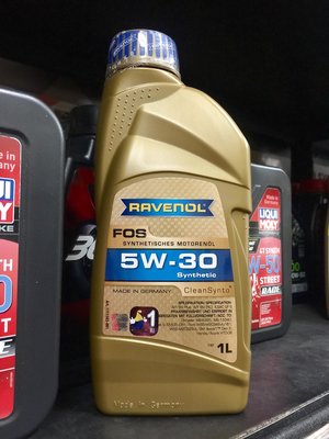 建議售價【阿齊】公司貨 Ravenol 漢諾威 FOS 5W30 日耳曼 合成機油,另有其它系列 請洽詢