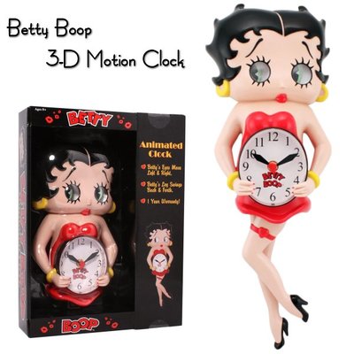 (I LOVE樂多)老品 Betty Boop Animated Clock 貝蒂娃娃時鐘