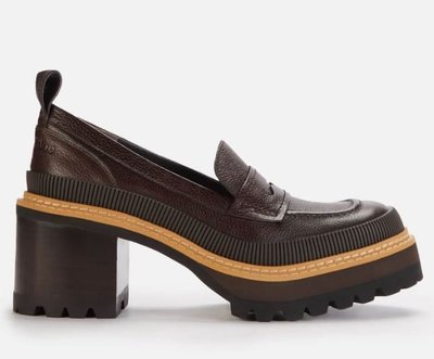 代購See By Chloé   Mahalia Leather Heeled粗跟復古學院婌女風高跟鞋