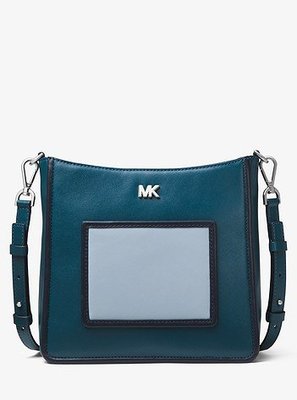 MK斜背包 專櫃款Gloria 藍色方型郵差包 加拿大代購